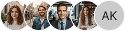 Several investor profile avatars displayed in a MeritFlowen trading review section